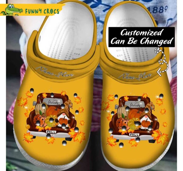 Personalized Thanksgiving Fall Gnomes Crocs 1.jpg