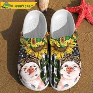 Pig Lady Sunflower Floral Crocs.jpg