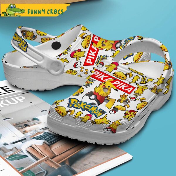 Pika Pika White Pikachu Crocs Slippers 2.jpg