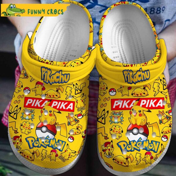 Pika Pika Yellow Pikachu Crocs Slippers 1.jpg