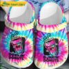 Pink Blue Dunkn Donuts Tie Dye Clog Crocs Slippers.jpg