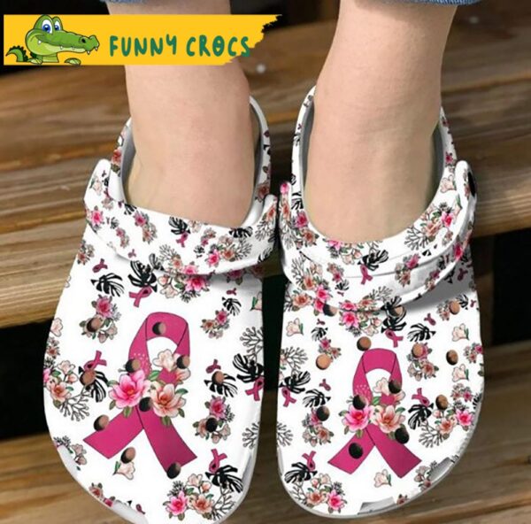 Pink Ribbons Breast Cancer Crocs Slippers 1.jpg