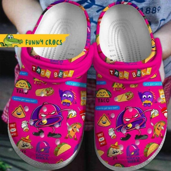 Pink Taco Bell Crocs Clogs Shoes 1.jpg