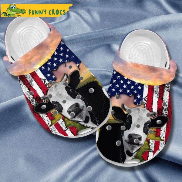 Portrait Of Dairy Cow On The Farm Pattern Crocs.jpg