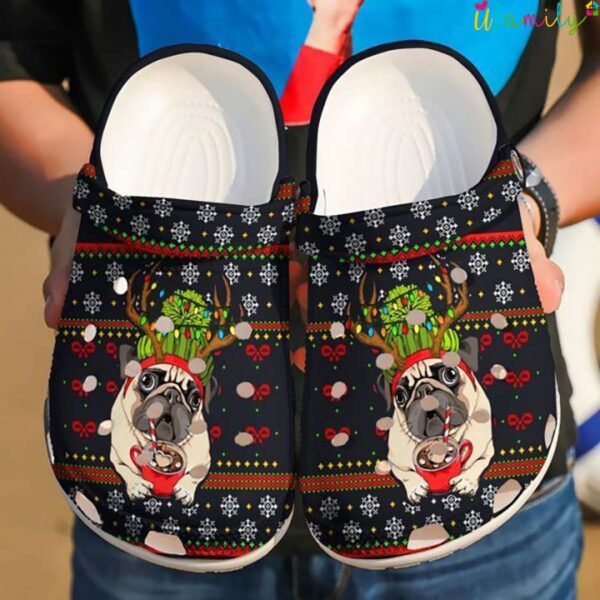 Pug Dog Christmas Ugly Pattern Crocs.jpg