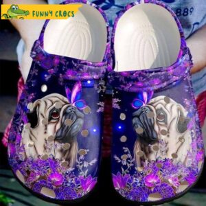 Pug Dog Purple Flower Animal Crocs.jpg