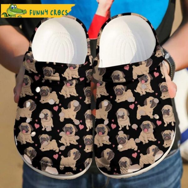 Pug Puppies Hearts Happy Valentines Day Crocs.jpg