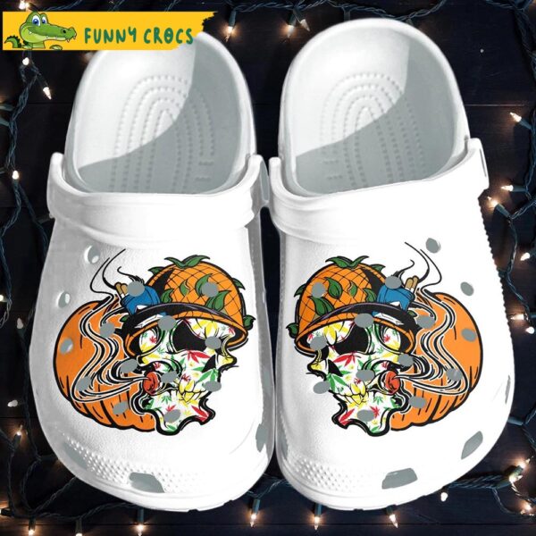 Pumpkin Skull Weed Cannabis Crocs Slippers.jpg