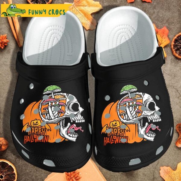 Pumpkin Skull Weed Cannabis Marijuana Leaf 420 Crocs Clog Shoes.jpg