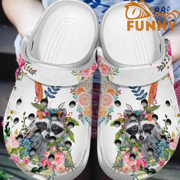 Racoon Floral Crocs Classic Clog 3.jpg