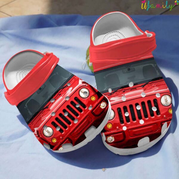 Red Jeep Car Crocs Crocband Clog Shoes For Jeep Lover.jpg