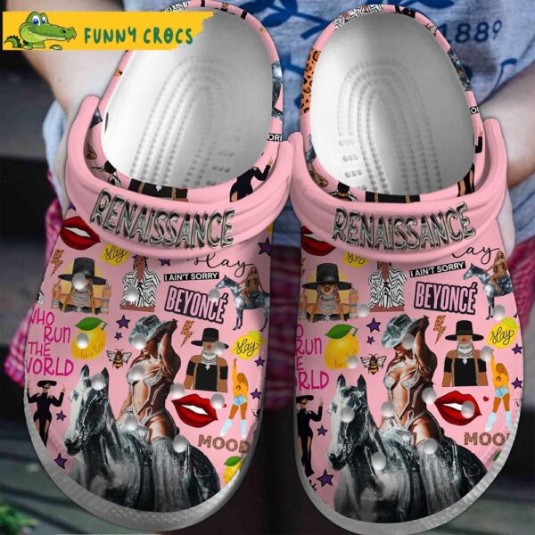 Renaissance Beyonce Music Pink Crocs Clog Shoes 3.jpg