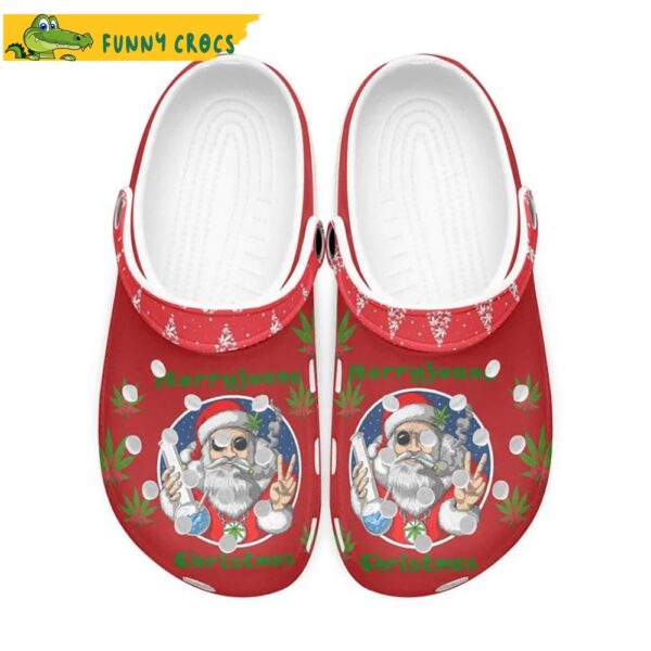 Santa Claus Weed Cannabis 420 Crocs Slippers.jpg