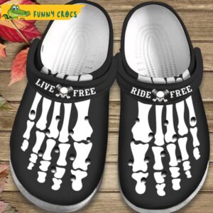 Skeleton Foot Tattoos Ride Free Clog Birthday Gift For Son Crocs Clog Shoes 1 1.jpg