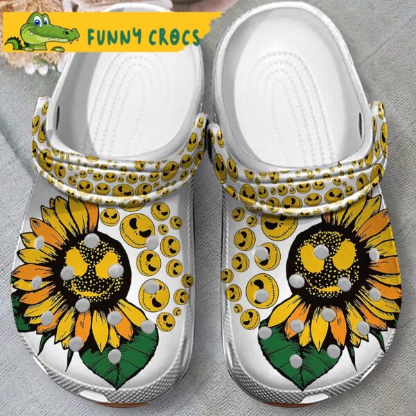 Skeleton Sunflower Gifts Crocs Slippers 2.jpg