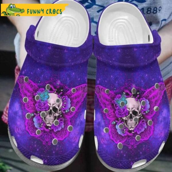 Skull Lover Roses Butterfly Crocs.jpg