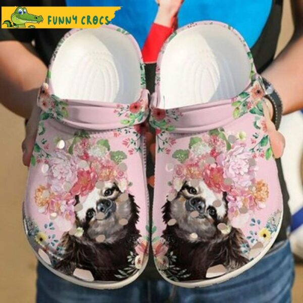 Sloth Lovely Flower Crocs.jpg