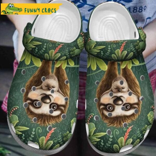 Sloth Mom With Baby Tropical Animal Crocs.jpg