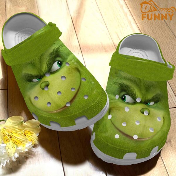 Smiling Grinch Face Christmas Crocs 3.jpg