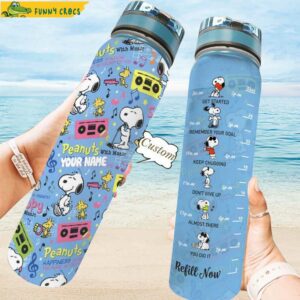 Snoopy Peanuts With Music Water Tracker Bottle.jpg