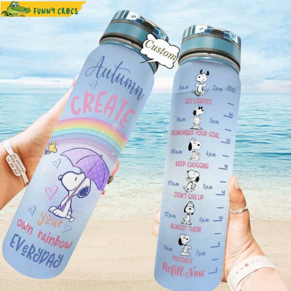 Snoopy Rainbow Water Tracker Bottle.jpg