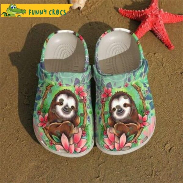 Spring In The Forest Happy Sloth Crocs.jpg