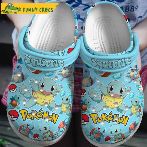 Squirtle Pattern Pokemon Crocs Clog Shoes 1.jpg