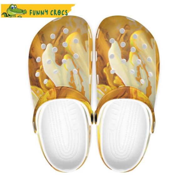 Summer Yellow Mellow 80S Retro Groovy Marble Crocs Clog Shoes.jpg