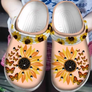 Sunflower Geige Crocs Classic Clogs Shoes.webp