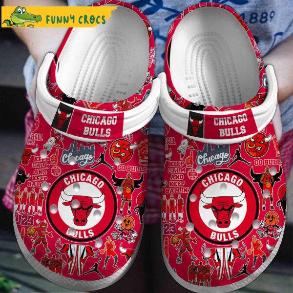 Team Chicago Bulls NBA Red Crocs Clog Shoes 1.jpg