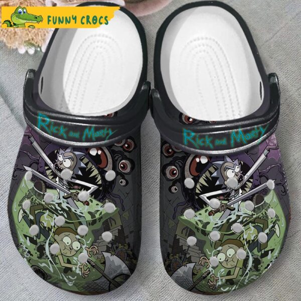 The Dark Rick And Morty Crocs Slippers 2.jpg