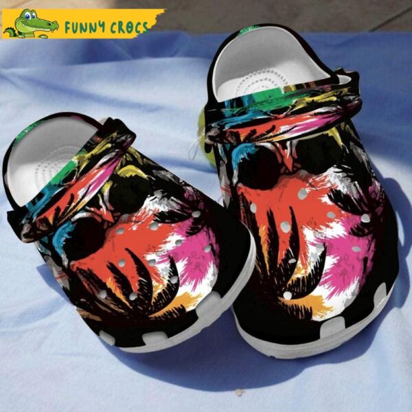 Tie Dye Colors Skull Crocs Clog Shoes.jpg