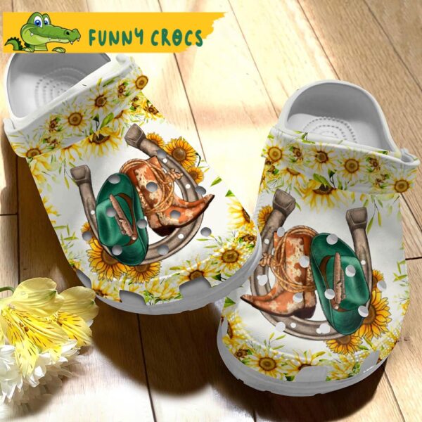 Western Boot Sunflower Gifts Crocs 2.jpg