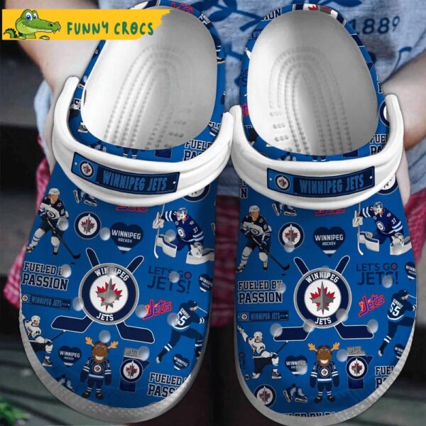 Winnipeg Jets NHL Dark Blue Crocs Clog Shoes 1.jpg