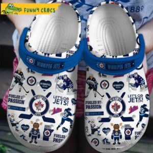 Winnipeg Jets NHL White Crocs Clog Shoes 1.jpg