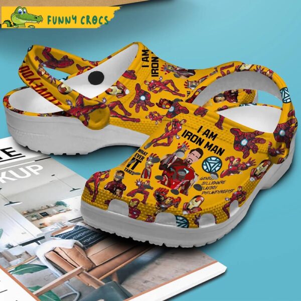 Yellow Iron Man Movie Crocs Slippers 3.jpg