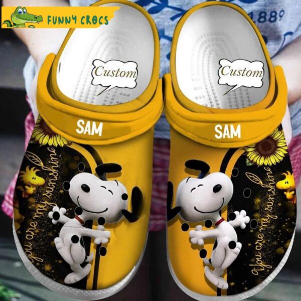 Yellow Sunflowers Snoopy Crocs 1.jpg