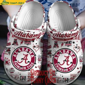 ALabama Crimson Roll Tide For Life Crocs Shoes 1.jpg