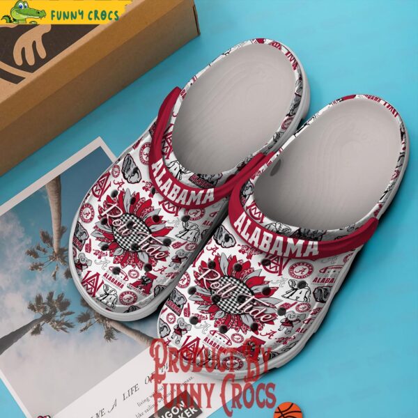 ALabama Crimson Roll Tide Sunflower Crocs Shoes 3.jpg