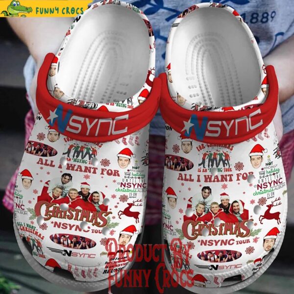 All I Want For Christmas Is An NSYNC Tour Crocs Shoes 1.jpg