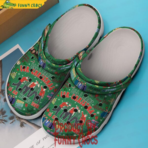 All I Want For Christmas Nsync Green Crocs 2.jpg