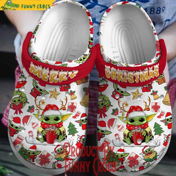 Baby Yoda Merry Christmas Crocs Shoes.jpg