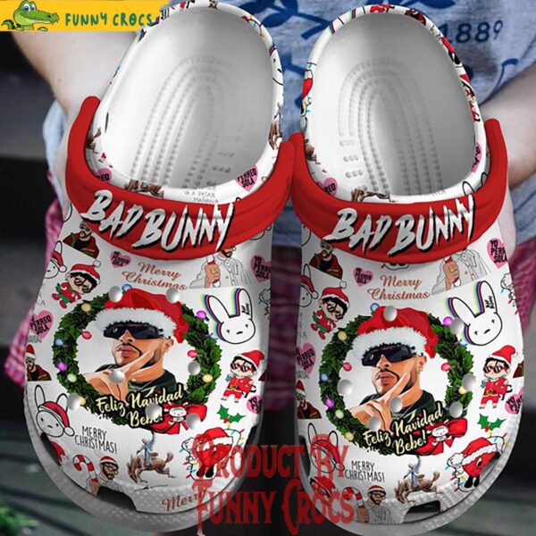 Bad Bunny Una Navidad Sin Ti Feliz Navidad Bebe Crocs Shoes 1.jpg