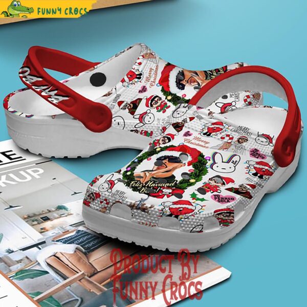 Bad Bunny Una Navidad Sin Ti Feliz Navidad Bebe Crocs Shoes 2.jpg