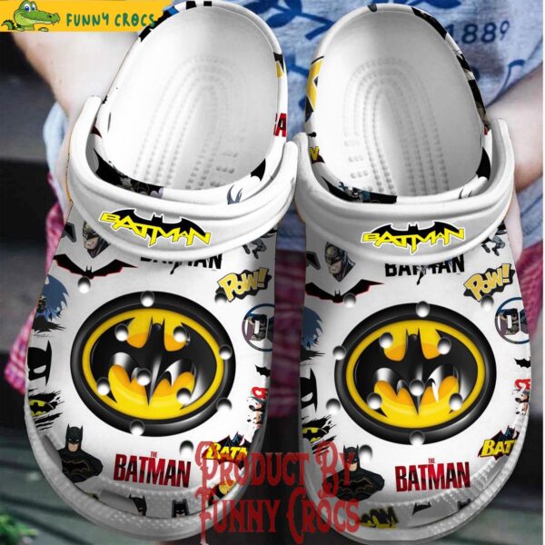 Batman Logo Dc Comics Limited White Crocs 1.jpg