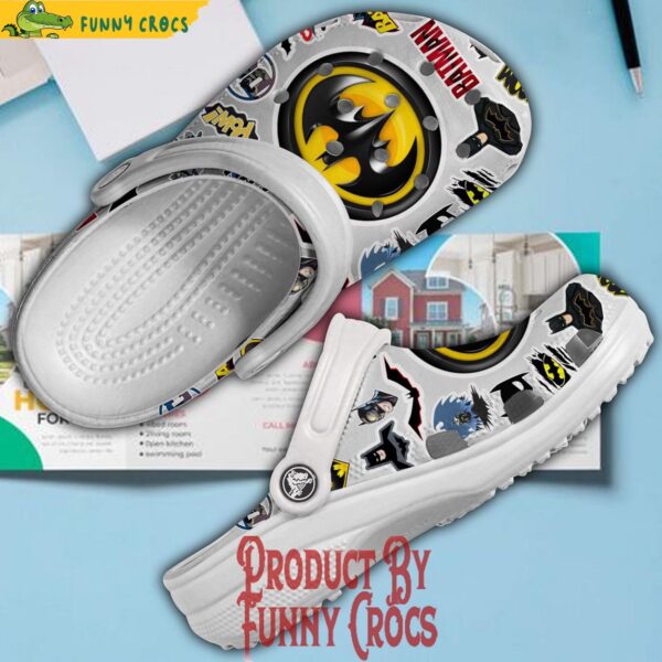 Batman Logo Dc Comics Limited White Crocs 3.jpg