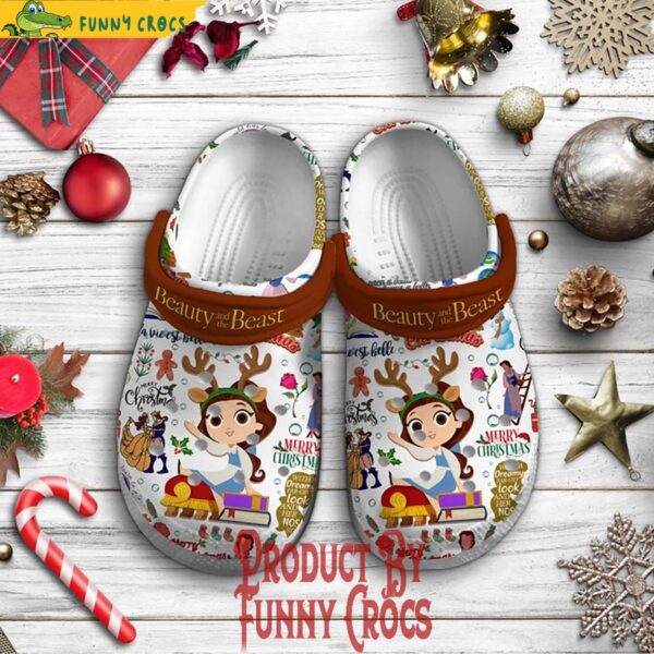 Beauty And The Beast Merry Christmas Crocs 1.jpg