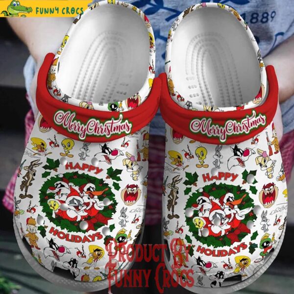 Bugs Bunny Happy Holidays Merry Christmas Crocs 1.jpg