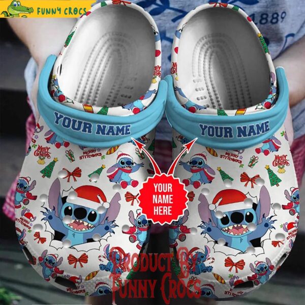 Custom Merry Christmas Gifts Stitch Crocs Shoes 1.jpg