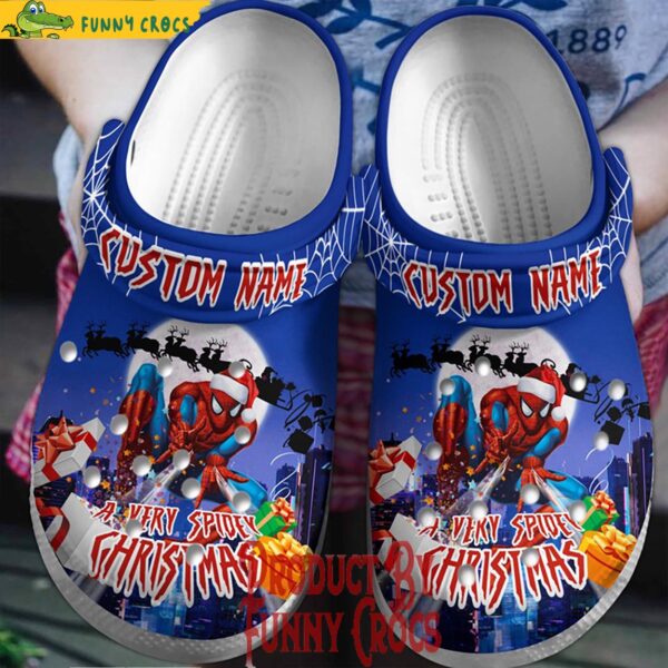 Custom Merry Christmas Spider Man Crocs Adults 1.jpg